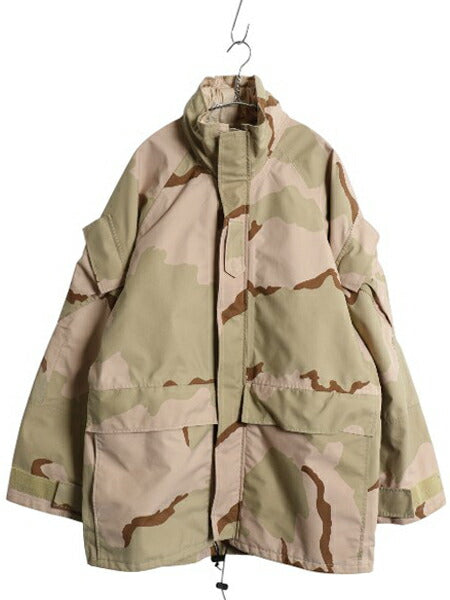 民間 モデル USMC ECWCS デザートカモ 迷彩 ゴアテックス ジャケット MEDIUM REGULAR ミリタリー 2nd GEN 軍物 海兵隊 マンパ  収納フード
