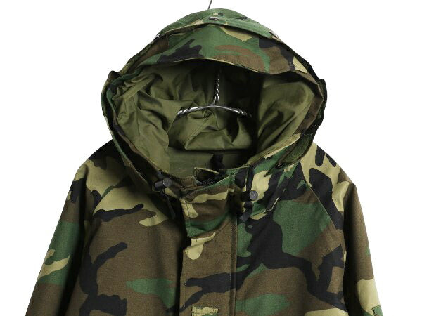 90s 米軍実物 US ARMY ECWCS ゴアテックス ウッドランドカモ 迷彩 ミリタリー ジャケット MEDIUM REGULAR / 軍物 96年製 1st GEN パーカー