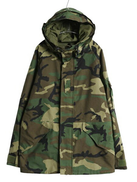 90s 米軍実物 US ARMY ECWCS ゴアテックス ウッドランドカモ 迷彩 ミリタリー ジャケット MEDIUM REGULAR / 軍物 96年製 1st GEN パーカー