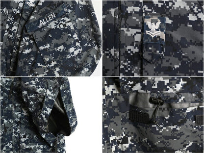 米軍実物 USN ネイビー デジタルカモ TYPE1 迷彩 ゴアテックス ジャケット MEDIUM LONG 14年製 NAVY NWU ミリタリー マンパ パーカー 軍物