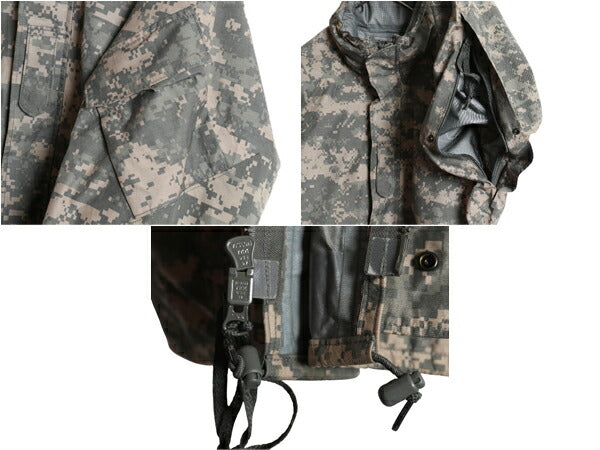 デッドストック 米軍実物 US ARMY ECWCS デジタルカモ 迷彩 ゴアテックス ジャケット SMALL SHORT 新品 09年製 軍物 ACU マンパ ミリタリー