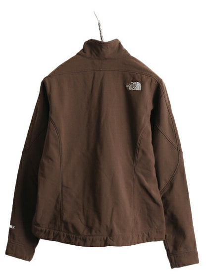 US企画 ノースフェイス APEX ソフトシェル ジャケット レディース S アウトドア The North Face ストレッチ エイペックス 裏 フリース 茶