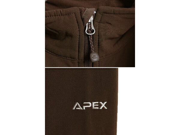 US企画 ノースフェイス APEX ソフトシェル ジャケット レディース S アウトドア The North Face ストレッチ エイペックス 裏 フリース 茶