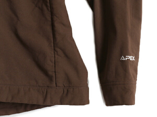 US企画 ノースフェイス APEX ソフトシェル ジャケット レディース S アウトドア The North Face ストレッチ エイペックス 裏 フリース 茶