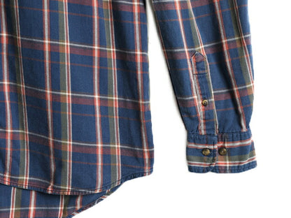 90s ドッカーズ リーバイス チェック 長袖 シャツ メンズ L / 古着 90年代 オールド LEVIS DOCKERS ヘビーウェイト コットン ポケット付き