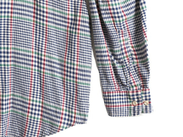 80s ST JOHN'S BAY チェック 長袖 ボタンダウン シャツ メンズ XL 古着 80年代 ヴィンテージ セントジョンズベイ JCペニー ポケット付き BD