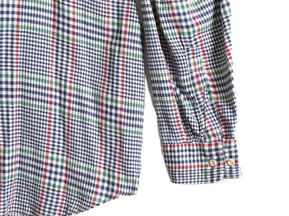 80s ST JOHN'S BAY チェック 長袖 ボタンダウン シャツ メンズ XL 古着 80年代 ヴィンテージ セントジョンズベイ JCペニー ポケット付き BD
