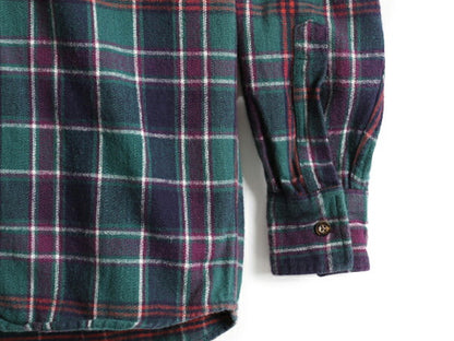 80s 90s エルエルビーン チェック 長袖 ヘビー フランネル シャツ メンズ XS / 古着 LLBEAN オールド ヴィンテージ  LLビーン ネルシャツ