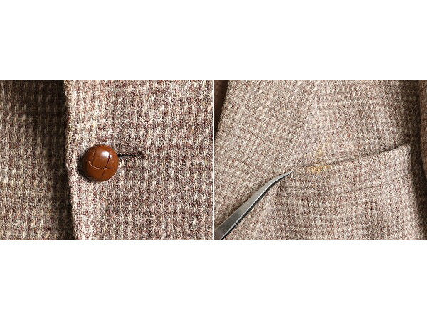 80s USA製 STAFFORD ハリスツイード テーラード ジャケット メンズ XL程 ブレザー 80年代 ヴィンテージ ウール ツイード JCPENNY JCペニー
