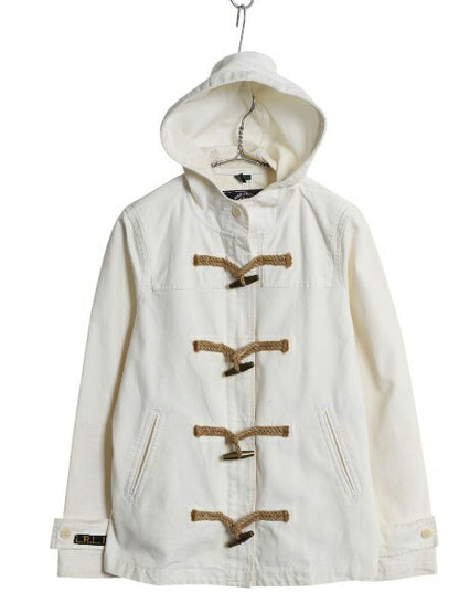 00s ローレン ジーンズ ラルフローレン コットン ダッフル コート レディース M オールド ポロ ジャケット ジャンパー パーカー ショート丈