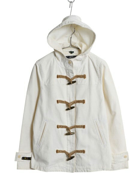 00s ローレン ジーンズ ラルフローレン コットン ダッフル コート レディース M オールド ポロ ジャケット ジャンパー パーカー ショート丈