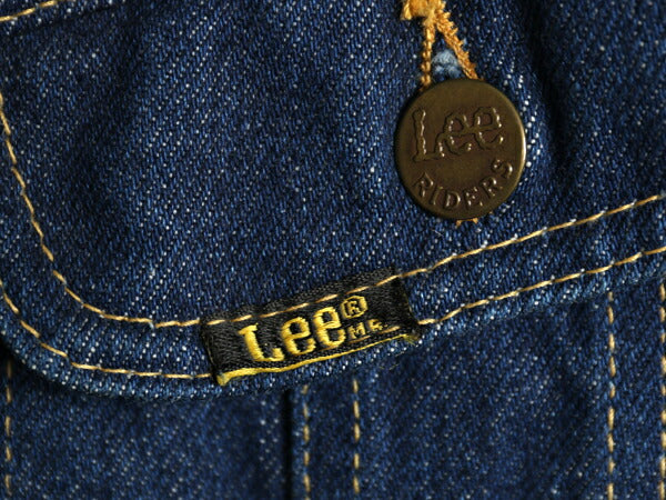 80s USA製 リー デニム ジャケット レディース M ヴィンテージ ジージャン ジャンパー ブルゾン トラッカー 4ポケット 濃紺 ユニオンメイド
