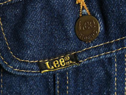 80s USA製 リー デニム ジャケット レディース M ヴィンテージ ジージャン ジャンパー ブルゾン トラッカー 4ポケット 濃紺 ユニオンメイド