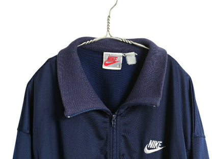 90s ナイキ フルジップ トラック ジャケット メンズ XL オールド 初期 銀タグ ジャージ ジャンパー スウッシュ メッシュ 切替 大きいサイズ
