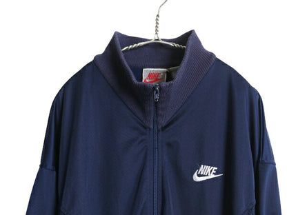 90s ナイキ フルジップ トラック ジャケット メンズ XL オールド 初期 銀タグ ジャージ ジャンパー スウッシュ メッシュ 切替 大きいサイズ