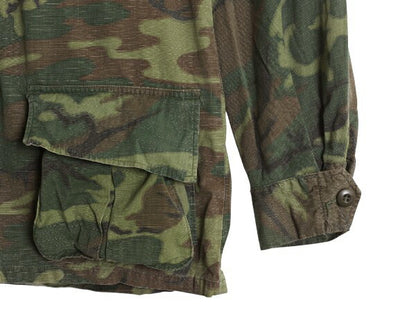 60s 米軍実物 US ARMY ジャングルファティーグ ジャケット MEDIUM REGULAR 69年製 ヴィンテージ ERDL グリーンリーフ カモ 迷彩 軍物