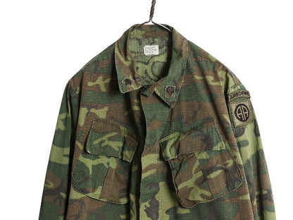 60s 米軍実物 US ARMY ジャングルファティーグ ジャケット MEDIUM REGULAR 69年製 ヴィンテージ ERDL グリーンリーフ カモ 迷彩 軍物