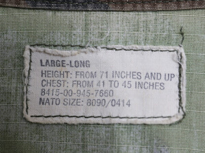 70s 米軍実物 USMC LC-1 ブラウンリーフ カモ ホットウェザー ジャケット LARGE LONG / 79年製 ヴィンテージ ミリタリー 迷彩 海兵隊 軍物