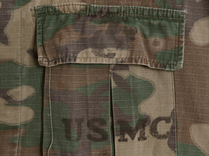 70s 米軍実物 USMC LC-1 ブラウンリーフ カモ ホットウェザー ジャケット LARGE LONG / 79年製 ヴィンテージ ミリタリー 迷彩 海兵隊 軍物