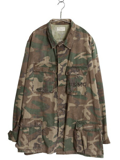 70s 米軍実物 USMC LC-1 ブラウンリーフ カモ ホットウェザー ジャケット LARGE LONG / 79年製 ヴィンテージ ミリタリー 迷彩 海兵隊 軍物