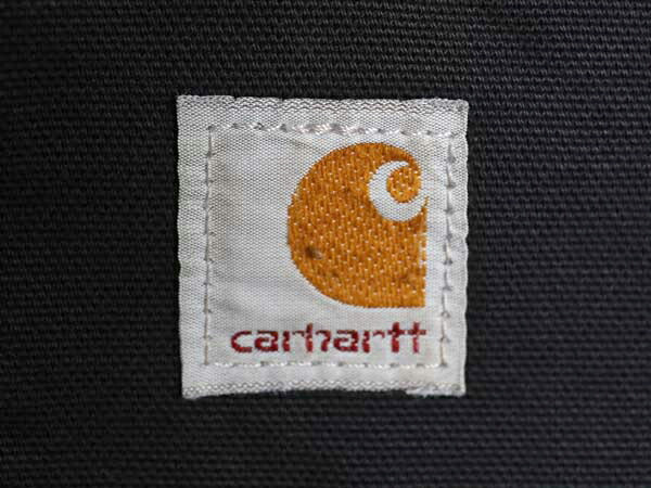 US企画 カーハート 中綿 ダック ベスト メンズ L 古着 CARHARTT ナイロン キルティング ライナー フルジップ 重ね着 前開き ワーク 無地 黒