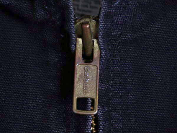 US企画 カーハート アクティブ ジャケット メンズ M / 古着 CARHARTT ダック パーカー 中綿 キルティング ライナー フルジップ ネイビー