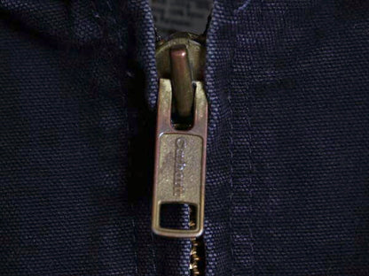 US企画 カーハート アクティブ ジャケット メンズ M / 古着 CARHARTT ダック パーカー 中綿 キルティング ライナー フルジップ ネイビー