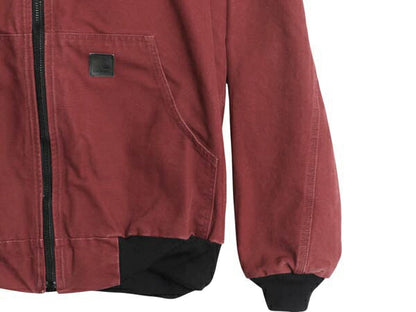 US企画 カーハート アクティブ ジャケット メンズ XL / 古着 CARHARTT ダック パーカー メッシュ ライナー フルジップ 大きいサイズ エンジ