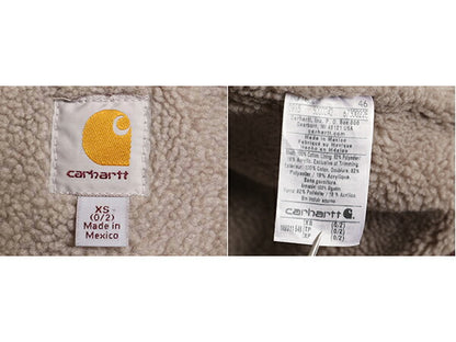 US企画 カーハート モックネック ダック ベスト レディース XS 古着 リアルツリー カモ 迷彩 裏 パイル フリース 重ね着 アウトドア ワーク