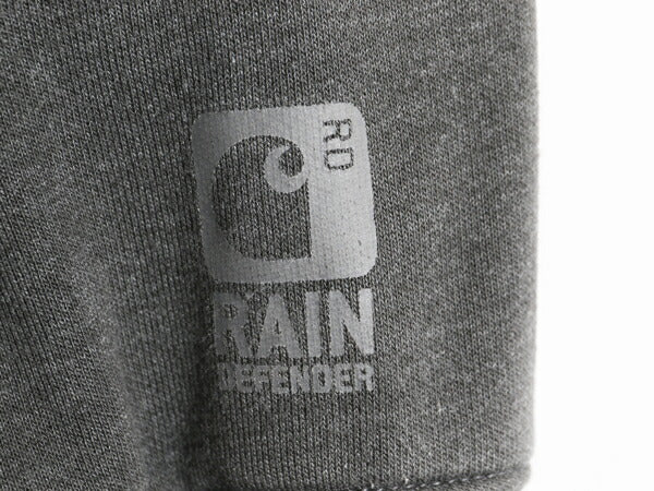 US企画 カーハート 裏 フリース フルジップ スウェット パーカー メンズ S / 袖プリント ジャケット トレーナー Rain Defender 撥水加工 灰