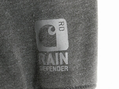 US企画 カーハート 裏 フリース フルジップ スウェット パーカー メンズ S / 袖プリント ジャケット トレーナー Rain Defender 撥水加工 灰