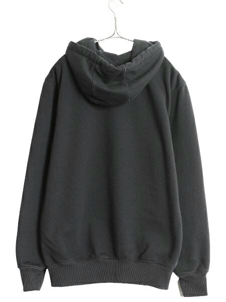 US企画 カーハート スウェット フード パーカー メンズ S 古着 ヘビーウェイト トレーナー プルオーバー 裏起毛 Rain Defender 撥水加工 黒