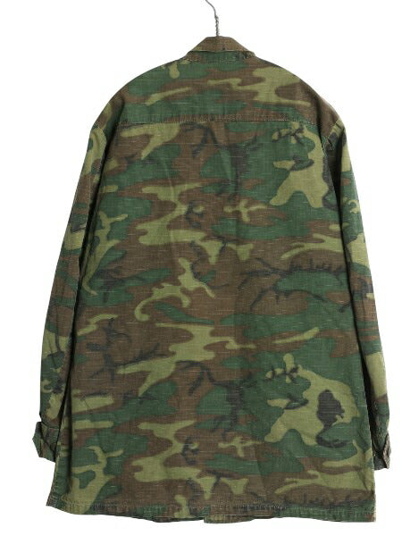 60s 米軍実物 US ARMY ジャングルファティーグ ジャケット SMALL REGULAR 69年製 ヴィンテージ ERDL グリーンリーフ カモ 迷彩 軍物
