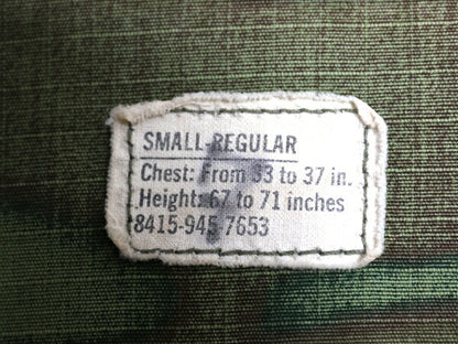 60s 米軍実物 US ARMY ジャングルファティーグ ジャケット SMALL REGULAR 69年製 ヴィンテージ ERDL グリーンリーフ カモ 迷彩 軍物