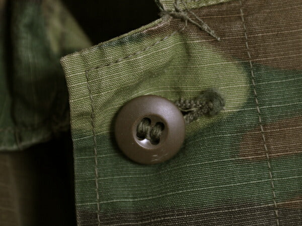60s 米軍実物 US ARMY ジャングルファティーグ ジャケット SMALL REGULAR 69年製 ヴィンテージ ERDL グリーンリーフ カモ 迷彩 軍物
