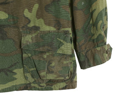 60s 米軍実物 US ARMY ジャングルファティーグ ジャケット SMALL REGULAR 69年製 ヴィンテージ ERDL グリーンリーフ カモ 迷彩 軍物
