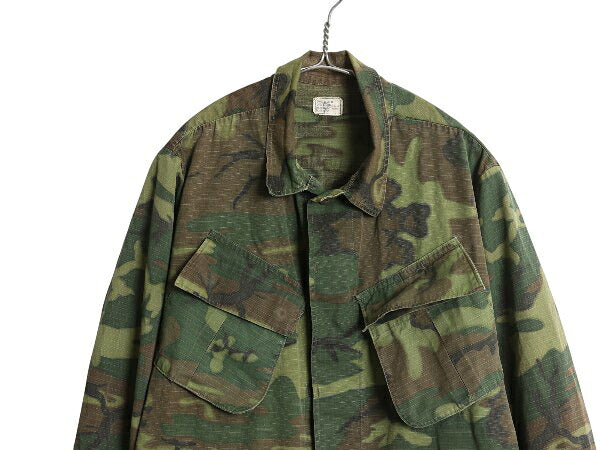 60s 米軍実物 US ARMY ジャングルファティーグ ジャケット SMALL REGULAR 69年製 ヴィンテージ ERDL グリーンリーフ カモ 迷彩 軍物