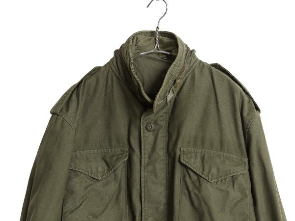 80s 米軍実物 US ARMY M-65 フィールド ジャケット MEDIUM SHORT ヴィンテージ ミリタリー アーミー 軍物 ブルゾン 3rd ブラス カーキ M65