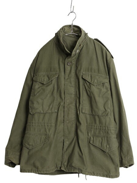 80s 米軍実物 US ARMY M-65 フィールド ジャケット MEDIUM SHORT ヴィンテージ ミリタリー アーミー 軍物 ブルゾン 3rd ブラス カーキ M65