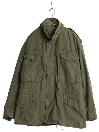 80s 米軍実物 US ARMY M-65 フィールド ジャケット MEDIUM SHORT ヴィンテージ ミリタリー アーミー 軍物 ブルゾン 3rd ブラス カーキ M65