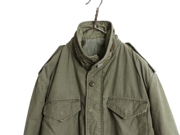 80s 米軍実物 US ARMY M-65 フィールド ジャケット MEDIUM SHORT / 古着 ヴィンテージ ミリタリー アーミー 軍物 ブルゾン 3rd ブラス M65