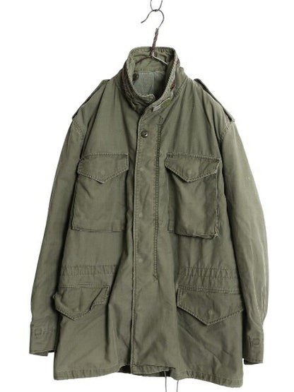 80s 米軍実物 US ARMY M-65 フィールド ジャケット MEDIUM SHORT / 古着 ヴィンテージ ミリタリー アーミー 軍物 ブルゾン 3rd ブラス M65