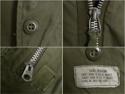 60s 米軍実物 US ARMY M-65 フィールド ジャケット SMALL REGULAR / ヴィンテージ ミリタリー ジャンパー ブルゾン 軍物 2nd アルミ M65