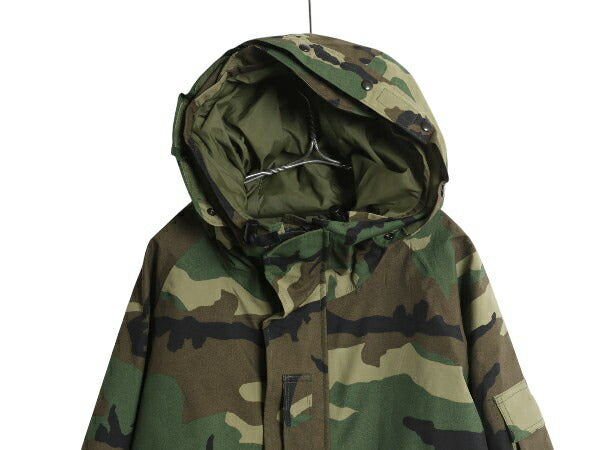 90s 米軍実物 US ARMY ECWCS ゴアテックス ウッドランドカモ 迷彩 ミリタリー ジャケット MEDIUM SHORT オールド 96年製 1st GEN パーカー