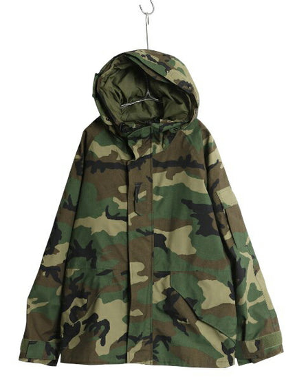 90s 米軍実物 US ARMY ECWCS ゴアテックス ウッドランドカモ 迷彩 ミリタリー ジャケット MEDIUM SHORT オールド 96年製 1st GEN パーカー