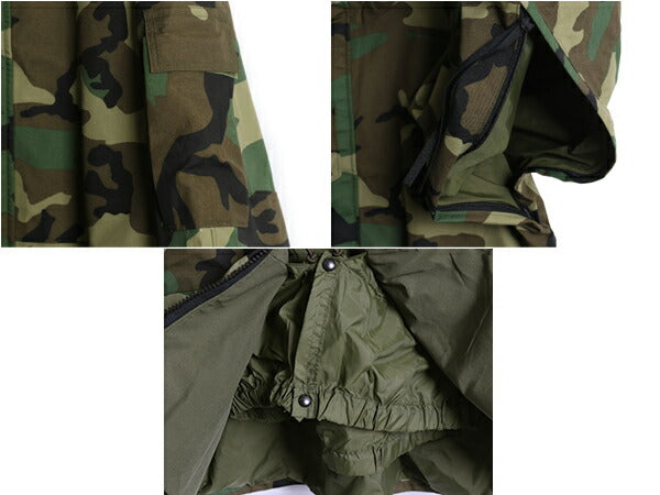90s 米軍実物 US ARMY ECWCS ゴアテックス ウッドランドカモ 迷彩 ミリタリー ジャケット LARGE SHORT オールド 98年製 1st GEN パーカー