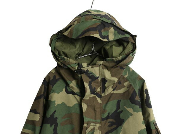 90s 米軍実物 US ARMY ECWCS ゴアテックス ウッドランドカモ 迷彩 ミリタリー ジャケット MEDIUM REGULAR 古着 オールド 1st GEN パーカー