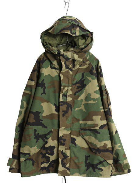 90s 米軍実物 US ARMY ECWCS ゴアテックス ウッドランドカモ 迷彩 ミリタリー ジャケット MEDIUM REGULAR 古着 オールド 1st GEN パーカー