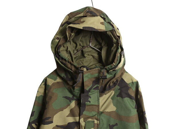90s 米軍実物 US ARMY ECWCS ゴアテックス ウッドランドカモ 迷彩 ミリタリー ジャケット X-LARGE REGULAR 古着 オールド 1st GEN パーカー