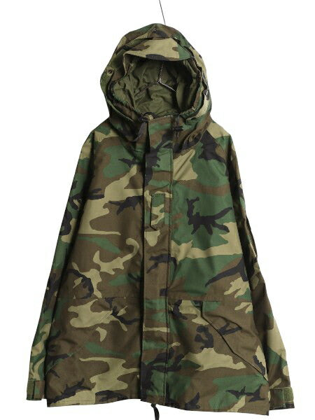 90s 米軍実物 US ARMY ECWCS ゴアテックス ウッドランドカモ 迷彩 ミリタリー ジャケット X-LARGE REGULAR 古着 オールド 1st GEN パーカー